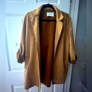 Suede brown jacket size S stradivarius in good condition